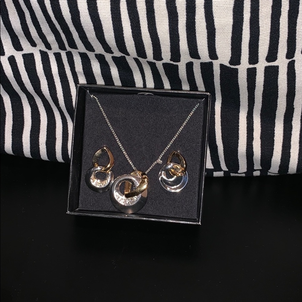 Matching necklace and earrings